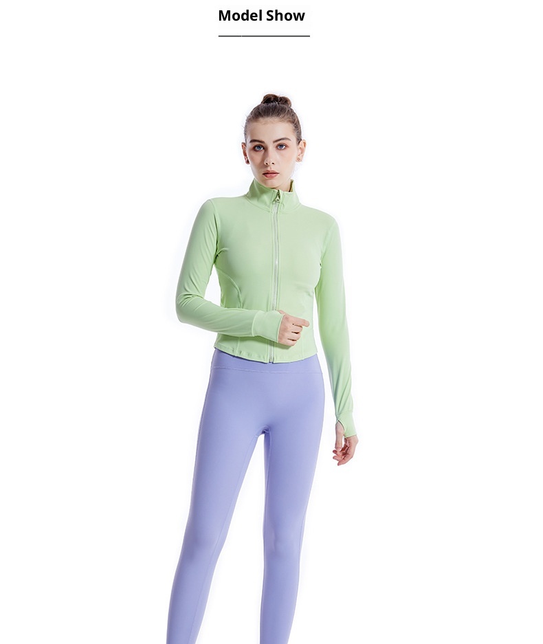 ActiveGo Cross-Border New Fitness Clothing Autunno Inverno Donna Quick-Dry Stand Collar Zipper Shirt Outdoor Sports Jacket Plus_voghion.com