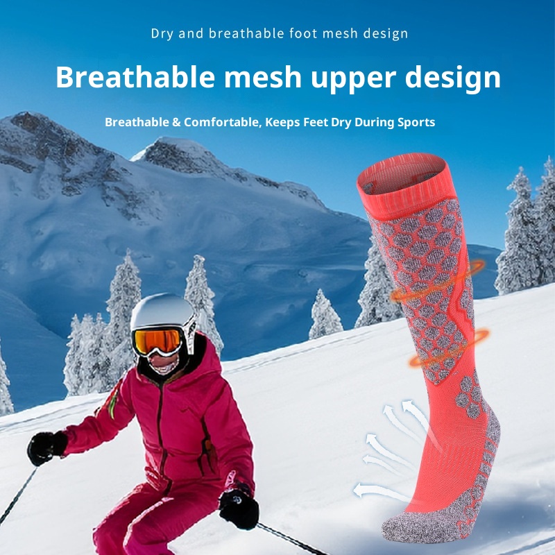 ActiveGo ActiveGo Professional Women's Combed Cotton Outdoor Sports Hiking Towel Bottom Thickened Ski Socks Winter Warmth_voghion.com