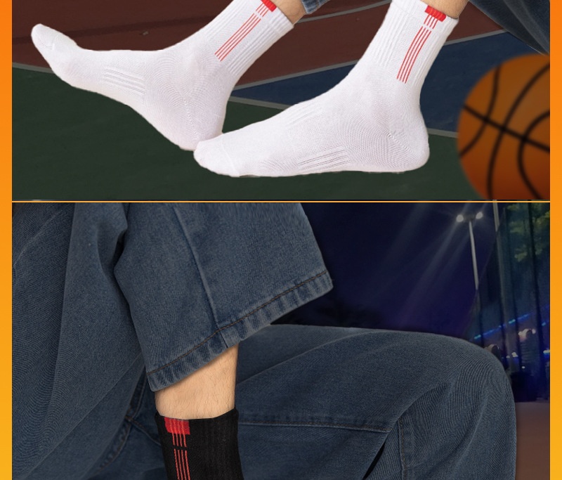 Chaussettes de sport ActiveGo pour homme, mi-mollet, en coton, printemps-automne, nouveauté décontractée, ceinture anti-odeurs, basketball, course à pied, randonnée_voghion.com