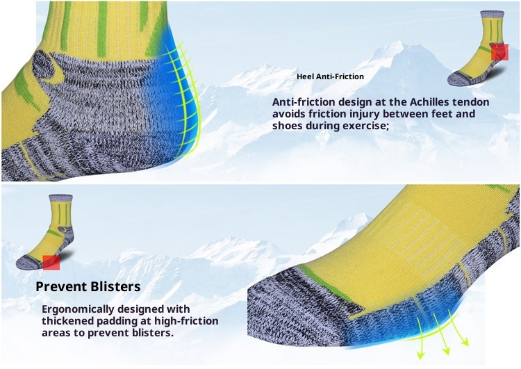 ActiveGo ActiveGo R-BAO Calzini funzionali lunghi da corsa e escursionismo, in saldo, per sport all'aria aperta, sci, pesca e autunno inverno_voghion.com