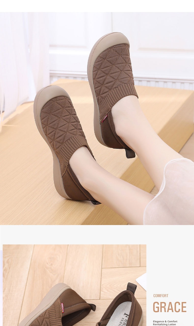 ShoeGlobe Frühjahr/Herbst Neue Damen-Slipper mit Stoffsohle, weicher Oberfläche, modisch, leicht, bequem, rutschfest, für Arbeit und Freizeit_voghion.com