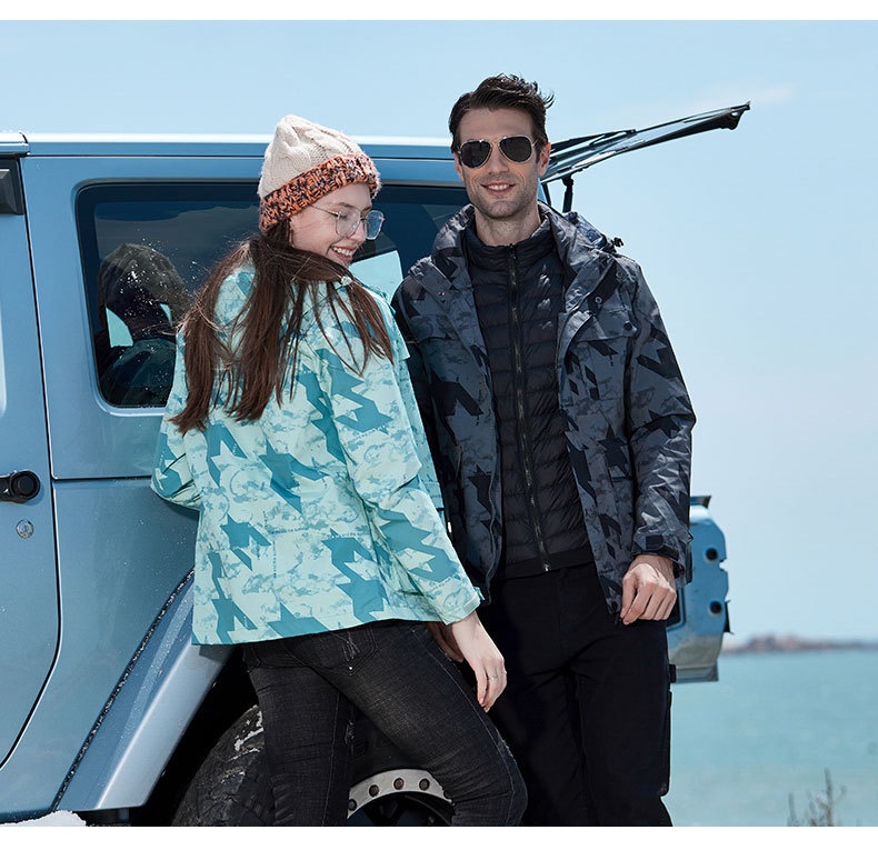 ActiveGo New Outdoor Down Tre in Uno 0,05 kg Set di Pezzi Giacca Invernale Uomo e Donna Tuta da Alpinismo Cappotto Staccabile_voghion.com