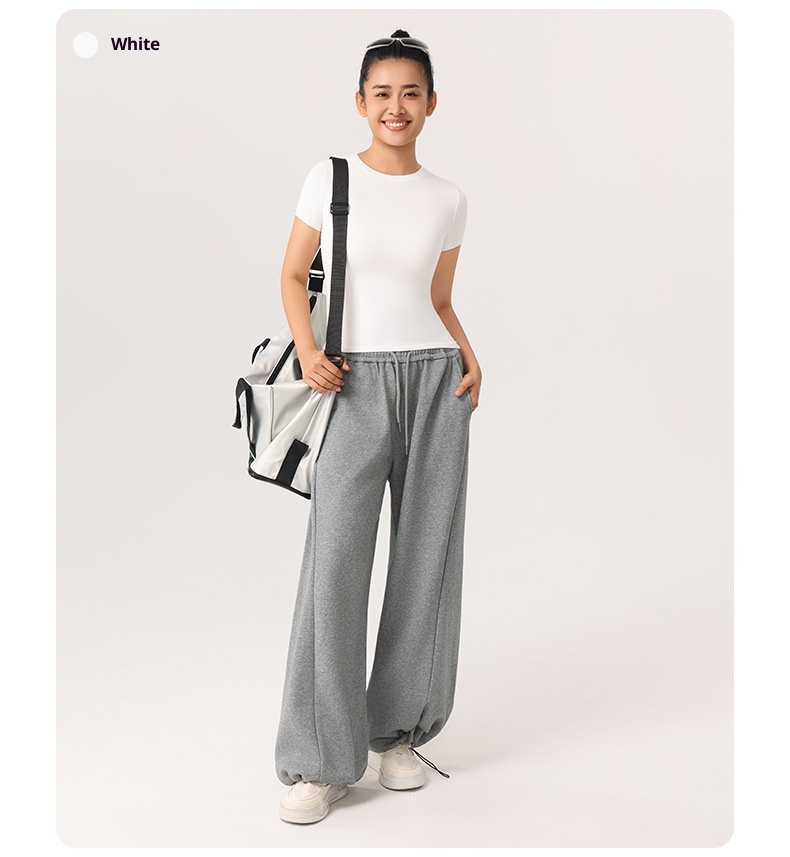 ActiveGo Seamless Nude Yoga Short Sleeve Sports Top Women's T-Shirt Outdoor Tennis Breathable Elastic Quick-Drying Fitness Wear_voghion.com