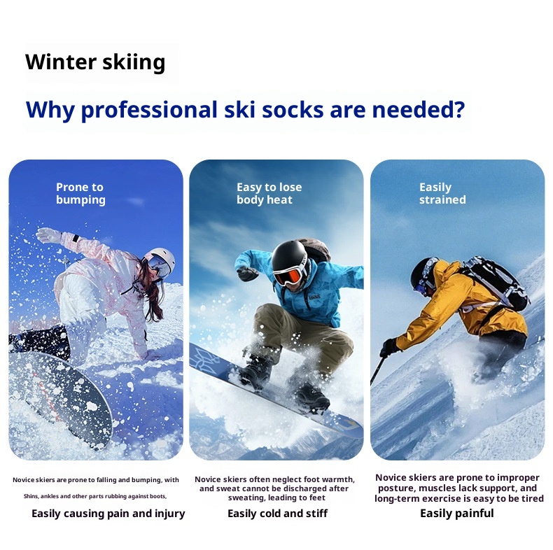 ActiveGo ActiveGo Ski Towel Bottom Warm Anti-Slip Thickened High Professional Outdoor Sports Long Tube Mountaineering Socks Wholesale_voghion.com