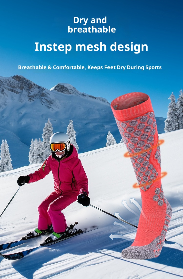 ActiveGo ActiveGo Professional Women's Combed Cotton Outdoor Sports Hiking Towel Bottom Thickened Ski Socks Winter Warmth_voghion.com