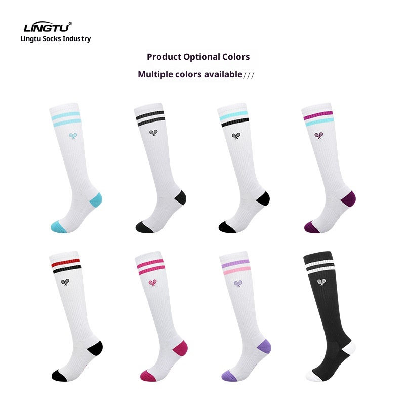 Calcetines largos ActiveGo para mujer, de tenis, deportivos profesionales, con presión en la pantorrilla, para verano, ciclismo, running, antideslizantes, para exteriores y senderismo._voghion.com