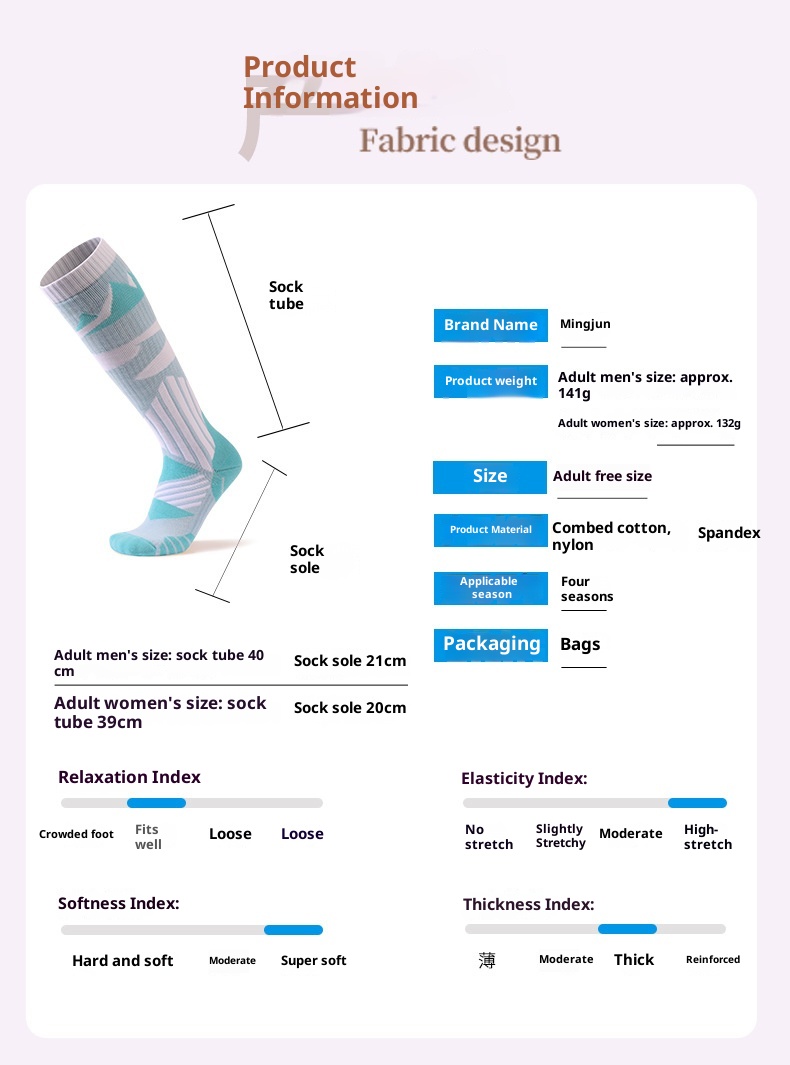 ActiveGo ActiveGo Outdoor Sports Thickened Hiking For Men Women, Towel Bottom Sweat-Absorbing Long Tube Socks, Odor-Resistant And Warm_voghion.com