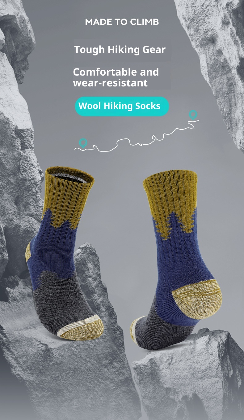 ActiveGo ActiveGo Autumn Warm Ski Non-Slip Merino Wool Outdoor Professional Sports Hiking Thickened Mountaineering Socks_voghion.com