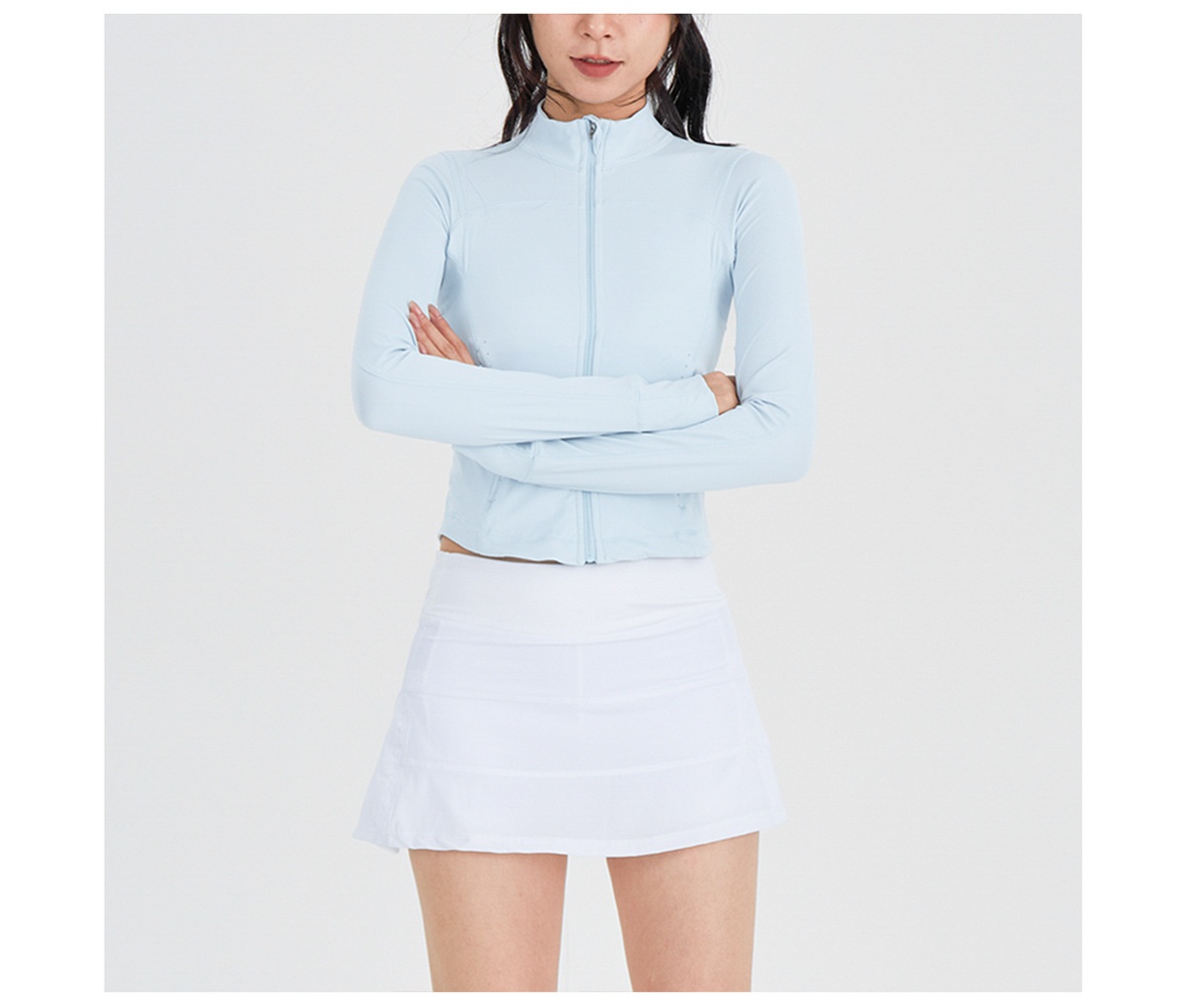 ActiveGo Sports Yoa Wear Donna Leggero e traspirante Cappotto Protezione UV Crema solare Tiht-fittin Outdoor Running Fitness_voghion.com