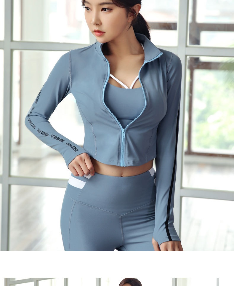 Giacca sportiva ActiveGo autunno inverno in saldo per donna, abbigliamento casual elasticizzato per il fitness, corsa, allenamento e yoga_voghion.com