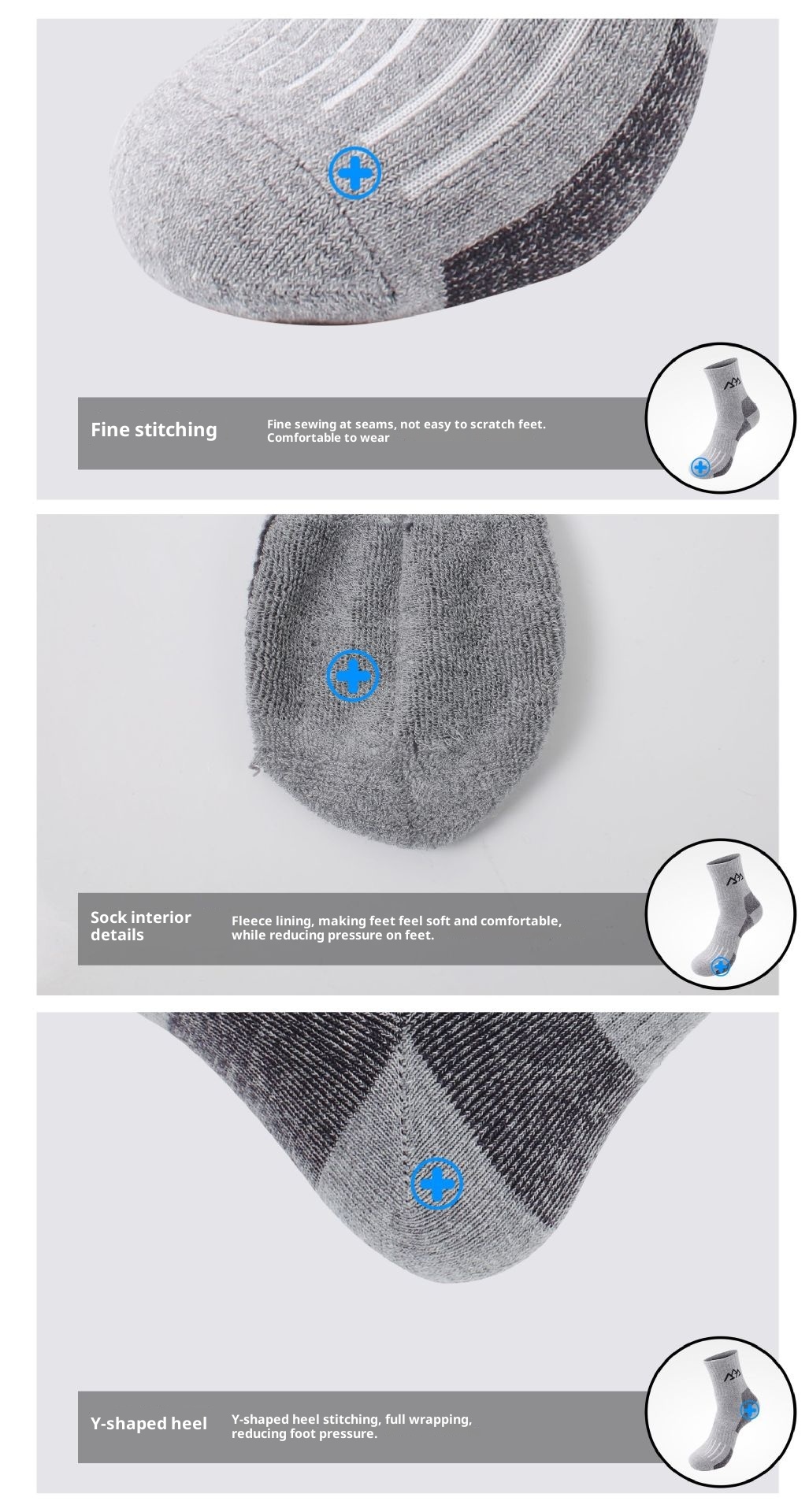 ActiveGo ActiveGo SANTO Verdickte, lange Thermosocken für Wandern, Laufen und Trekking, atmungsaktiv, geruchshemmend, schnelltrocknend, für Herren_voghion.com