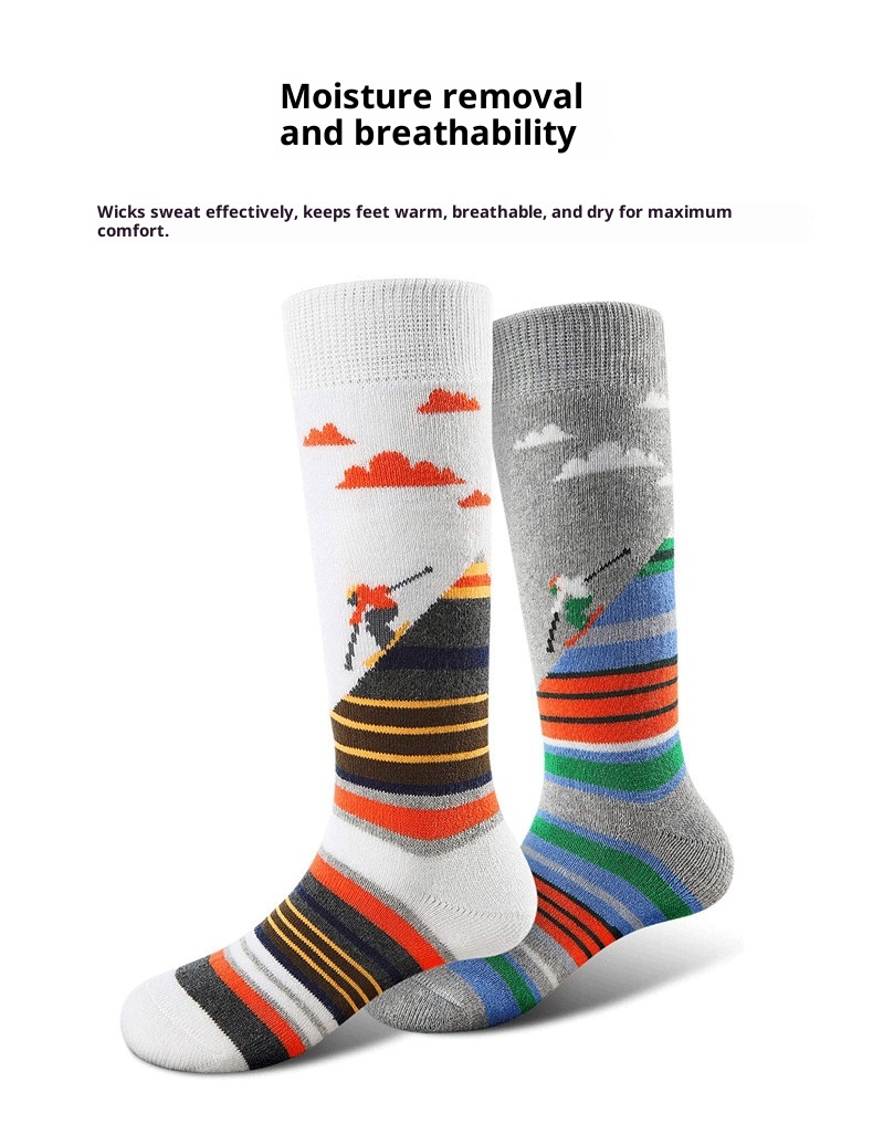 ActiveGo ActiveGo Professional Ski Long Tube Unisex Thickened Towel Bottom Autumn Winter Warm Hiking Outdoor Sports Socks_voghion.com