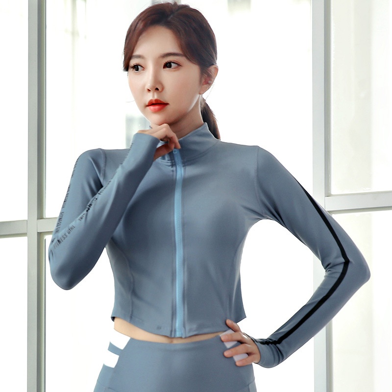 Giacca sportiva ActiveGo autunno inverno in saldo per donna, abbigliamento casual elasticizzato per il fitness, corsa, allenamento e yoga_voghion.com