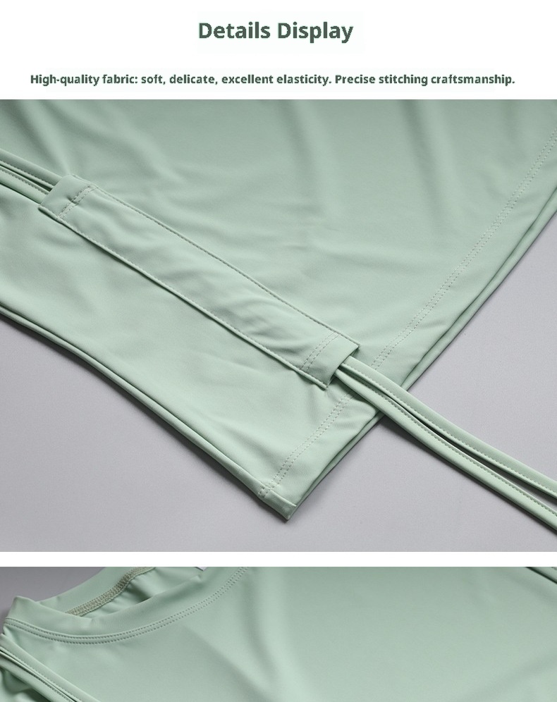 ActiveGo Lulu Outdoor - Camiseta deportiva de manga corta para yoga, con cordón, adelgazante, secado rápido, para pilates y fitness_voghion.com