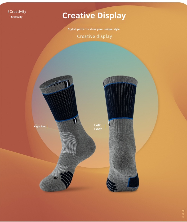 ActiveGo Outdoor-Sportsocken für Herren, mittelhoch, mit verdickter Frotteesohle, ideal zum Wandern, Laufen und Basketball (Großhandel)_voghion.com