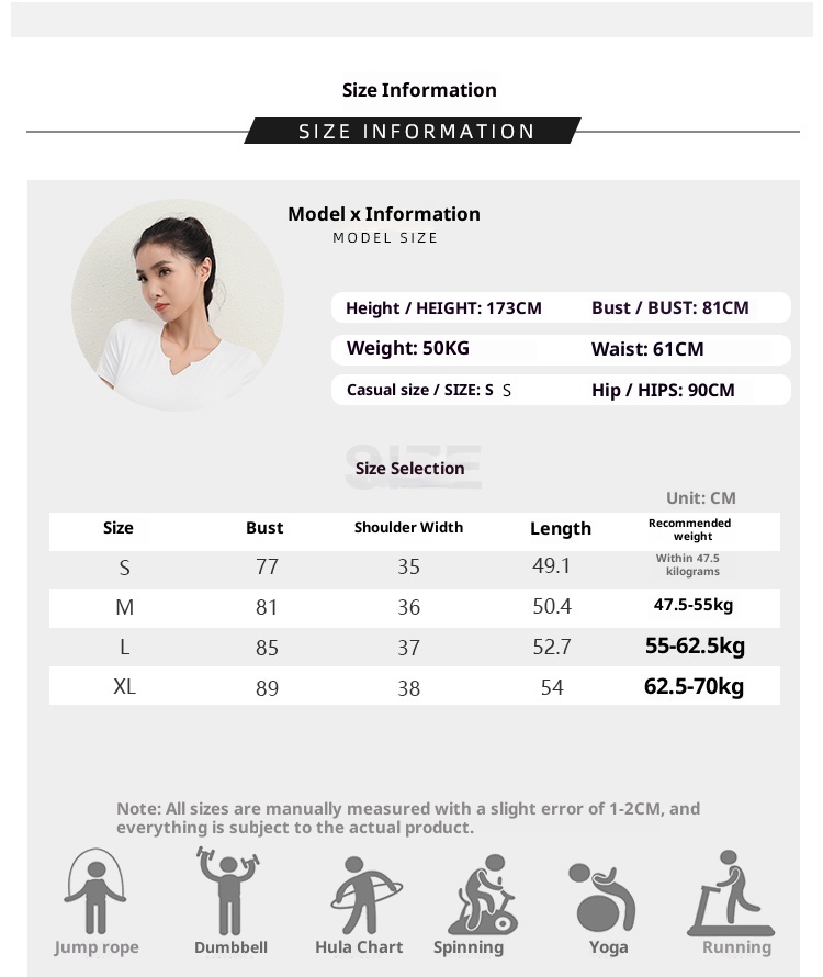 Camiseta de manga corta ActiveGo Summer Yoga, corte ajustado, ideal para fitness, running, ciclismo y entrenamiento al aire libre. Secado rápido._voghion.com