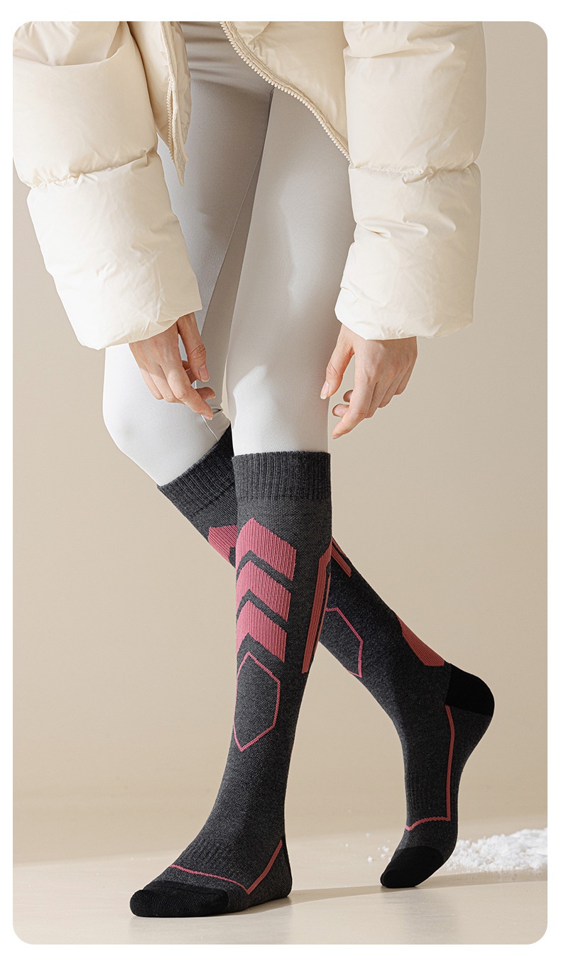 ActiveGo ActiveGo Professional Ski For Women, Wool, Warm, Thickened, Long Tube, Towel Bottom, Pressure, Sports, Mountaineering, Hiking,_voghion.com