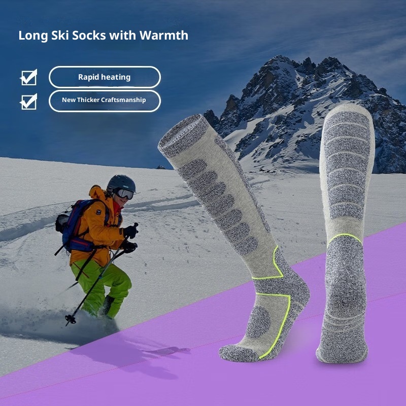 ActiveGo ActiveGo Sci da neve professionale per uomo e donna, tubo lungo alto, fondo in asciugamano spesso per alpinismo ed escursionismo all'aperto_voghion.com