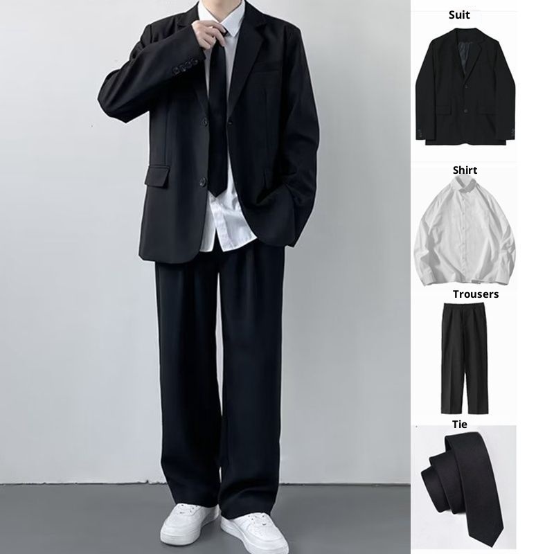 Giacca da uomo DK autunno INS casual set studente laurea foto classe uniforme stile accademia JK piccolo abito_voghion.com