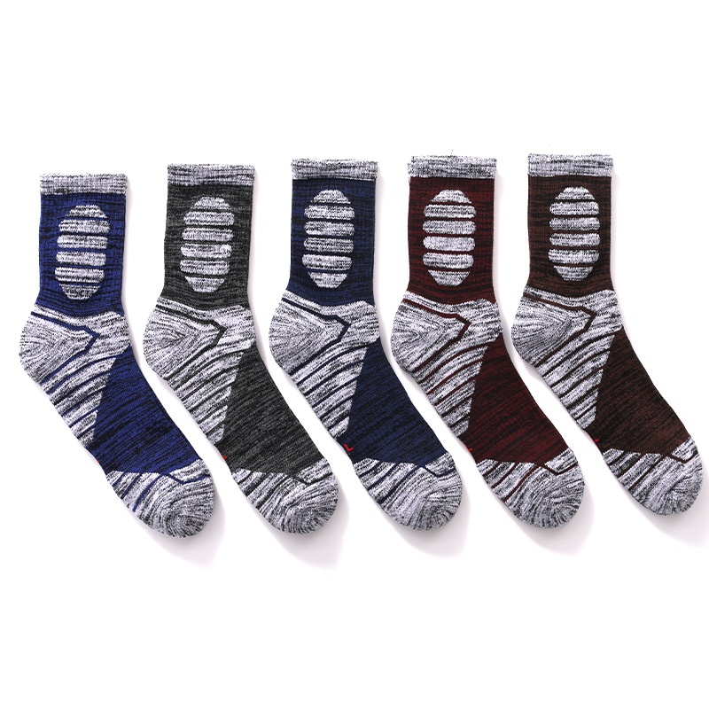 ActiveGo ActiveGo Two Wolves Outdoor Thickened Towel Bottom Autumn Winter Sweat-Absorbing Odor-Resistant Mid-Calf Sports Hiking Thermal_voghion.com