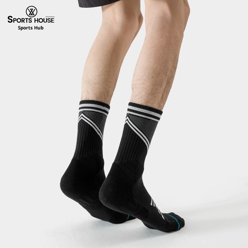 ActiveGo ActiveGo Sport's House Men's Mid-Calf Spring Summer Hiking Professional Breathable Towel Bottom Sports Socks_voghion.com