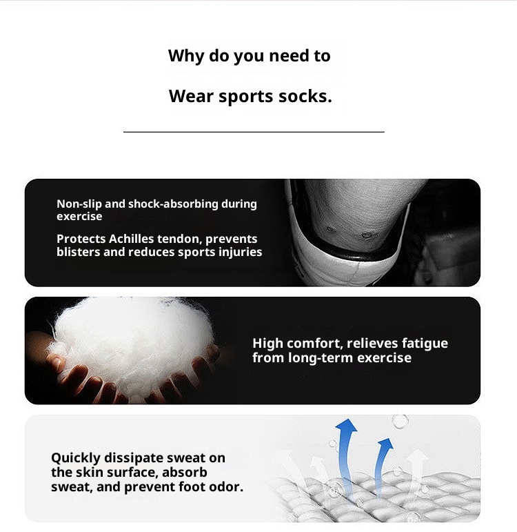 ActiveGo ActiveGo Men's And Women's Outdoor Sports Thickened Towel Bottom Short Tube Moisture-Wicking Hiking Merino Wool Running Socks_voghion.com