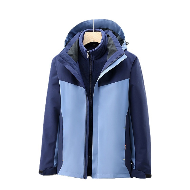 ActiveGo Outdoor Jacket 3-in-1 Set For Men And Women Detachable Windproof Waterproof Workwear Hiking Suit_voghion.com