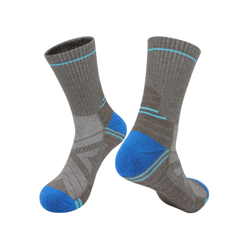 Calzini da trekking unisex ActiveGo ActiveGo Merino Wool Mid-Calf Warm Snow Professional Ski Antiscivolo Assorbimento del sudore Fondo in asciugamano_voghion.com