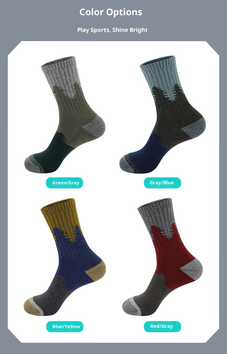 ActiveGo ActiveGo Autumn Warm Ski Non-Slip Merino Wool Outdoor Professional Sports Hiking Thickened Mountaineering Socks_voghion.com