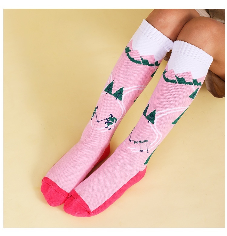 ActiveGo ActiveGo Autumn Winter Children's Ski Thickened Terry Knee Pads Shock Absorption Hiking Trekking Breathable Sports Thermal Socks_voghion.com