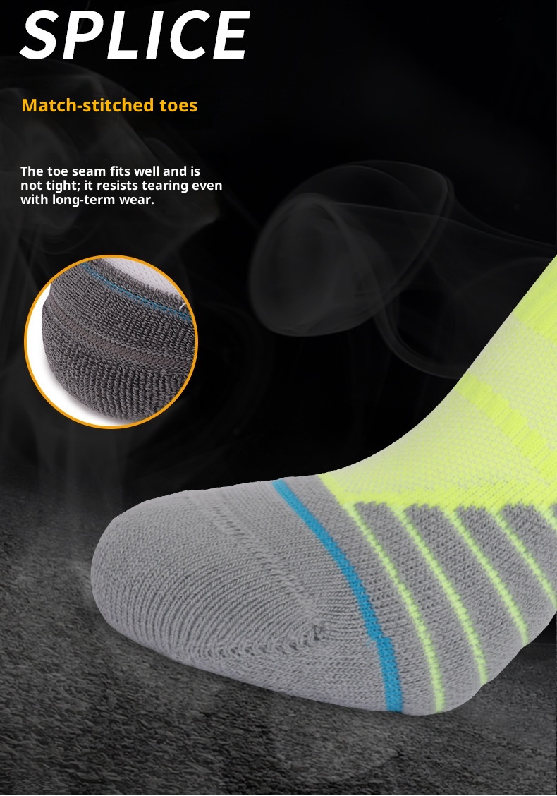 ActiveGo ActiveGo Breathable Sports Antibacterial Terry Bottom Basketball Seamless Hiking Cycling Running Unisex Badminton Socks_voghion.com