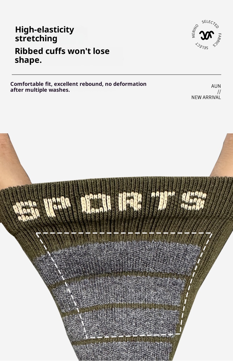 ActiveGo ActiveGo Mingjun Winter 3A Antibacterial Wool Socks Thickened Towel Cross-Border Mountaineering Warm Casual Skiing Non-Slip_voghion.com