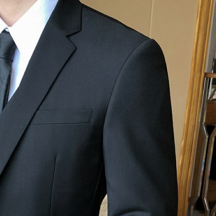 Completo da uomo in stile coreano, giacca, uniforme di gruppo, sposo, sposo, matrimonio, business, professionale, formale, piccolo abito per uomo_voghion.com