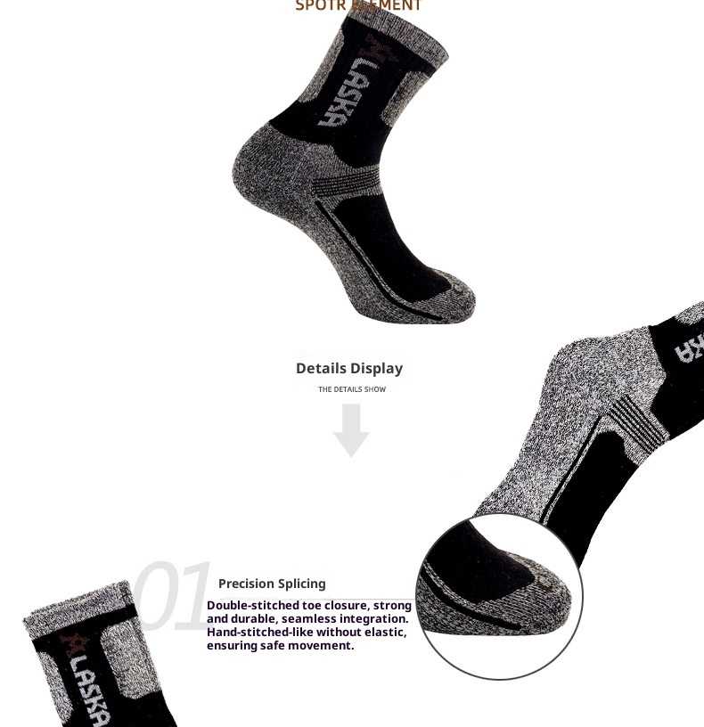 ActiveGo ActiveGo For Brand Hiking Sports Towel Bottom Thickened Outdoor Trekking Mid-Calf Socks Model A Men's Running Quick-Dry Special_voghion.com