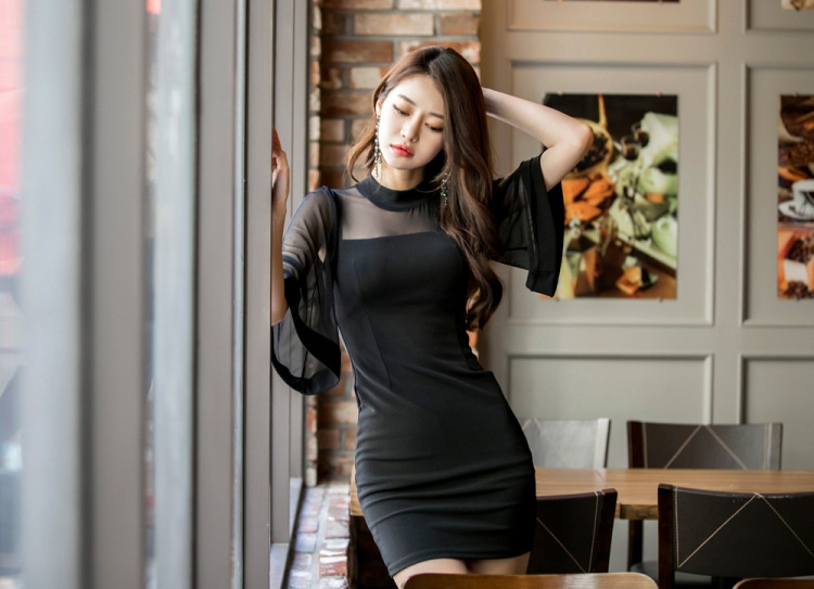 GraceChic GraceChic Cro-Border Primavera Estate Nuovo Stile Coreano Socialite Sexy Nightclub Corto Svasato Manica Meh Bae Little Intero_voghion.com