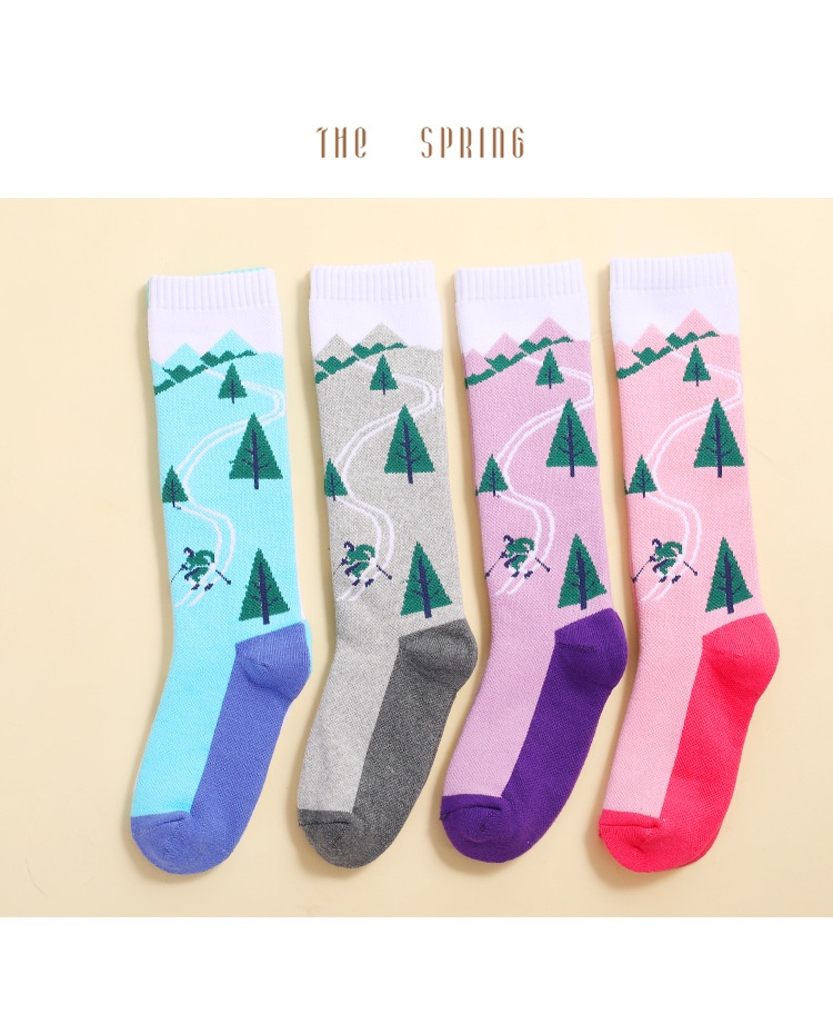 ActiveGo ActiveGo Autumn Winter Children's Ski Thickened Terry Knee Pads Shock Absorption Hiking Trekking Breathable Sports Thermal Socks_voghion.com