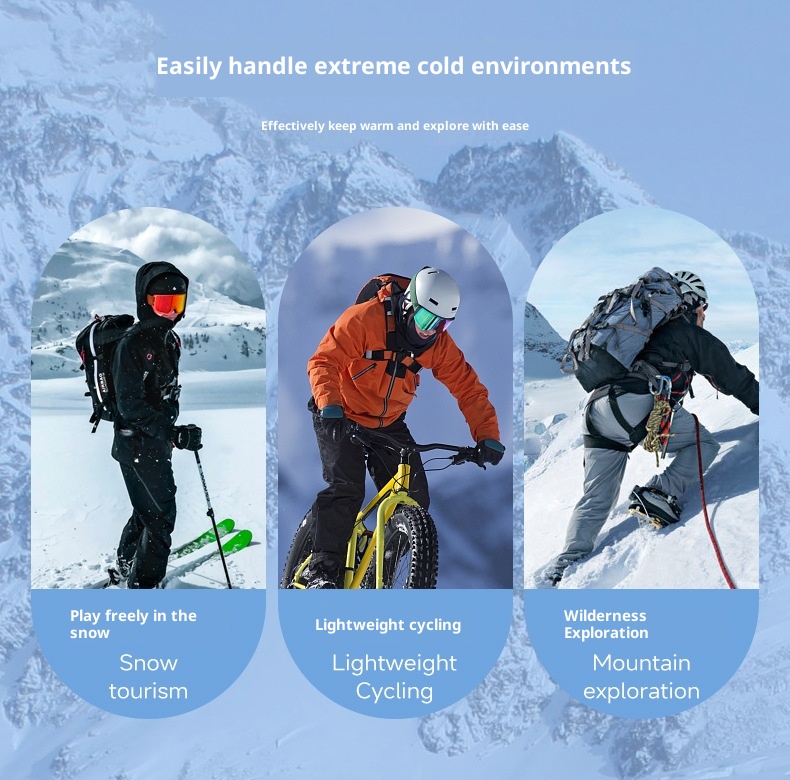 Calzini da trekking ActiveGo Professional Long Tube da sci e sport all'aria aperta, in lana merino, con fondo in spugna ispessito e assorbimento del sudore_voghion.com