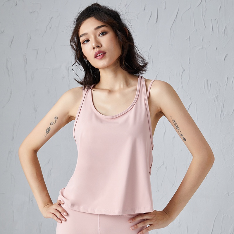 Canotta da fitness sexy ad asciugatura rapida ActiveGo One-Piece Dropshipping senza maniche e schiena scoperta per donna, sport all'aria aperta, sensazione quasi impercettibile_voghion.com