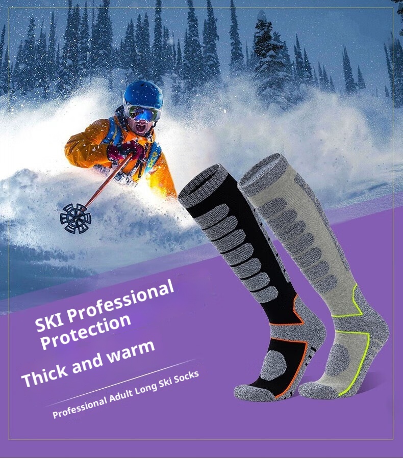 ActiveGo ActiveGo Sci da neve professionale per uomo e donna, tubo lungo alto, fondo in asciugamano spesso per alpinismo ed escursionismo all'aperto_voghion.com