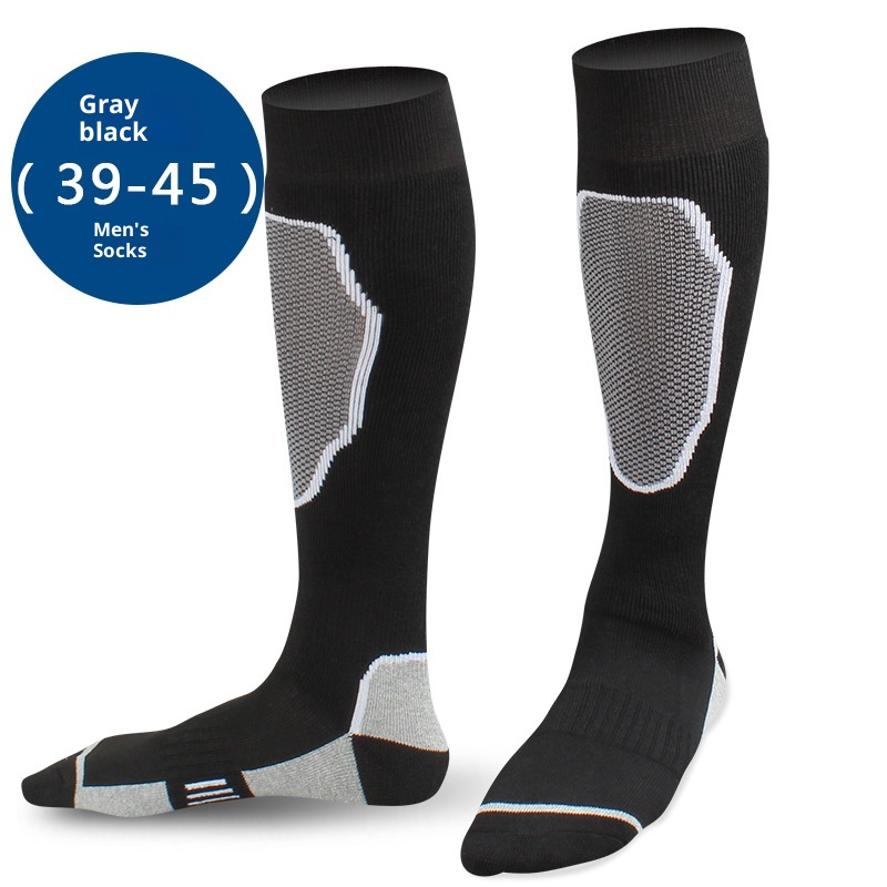 Chaussettes de ski ActiveGo pour hommes et femmes, séchage rapide, semelle éponge épaisse et chaude pour l'hiver, idéales pour la randonnée et les activités de plein air. Chaussettes de sport pour enfants, longues._voghion.com