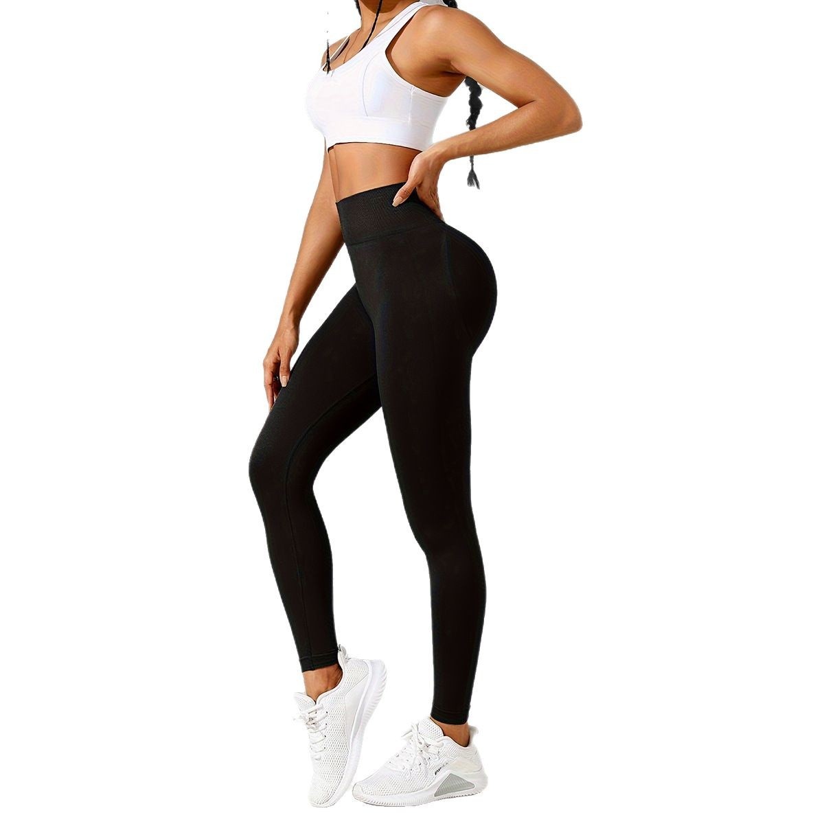 Pantalon de yoga ActiveGo Cro-Border Wear taille haute, effet push-up, pour femme, idéal pour le sport et l'entraînement en extérieur._voghion.com