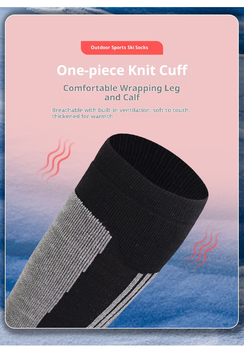 ActiveGo ActiveGo Mingjun Merino Wool Warm Hiking Anti-Slip Shock Absorption Sports Thickened Terry Ski Socks_voghion.com