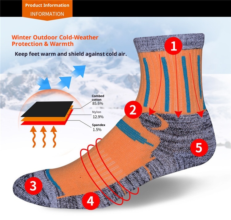 ActiveGo ActiveGo R-BAO Calzini funzionali lunghi da corsa e escursionismo, in saldo, per sport all'aria aperta, sci, pesca e autunno inverno_voghion.com