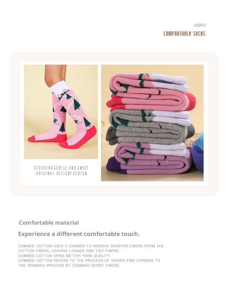 ActiveGo ActiveGo Autumn Winter Children's Ski Thickened Terry Knee Pads Shock Absorption Hiking Trekking Breathable Sports Thermal Socks_voghion.com