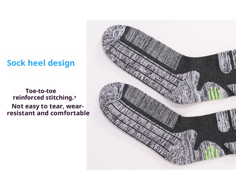 ActiveGo ActiveGo Calzini lunghi da sci per sport all'aria aperta, spessi, da trekking, con fondo in asciugamano, assorbimento del sudore, calore, produttore, in magazzino all'ingrosso_voghion.com