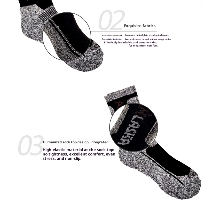 ActiveGo ActiveGo For Brand Hiking Sports Towel Bottom Thickened Outdoor Trekking Mid-Calf Socks Model A Men's Running Quick-Dry Special_voghion.com