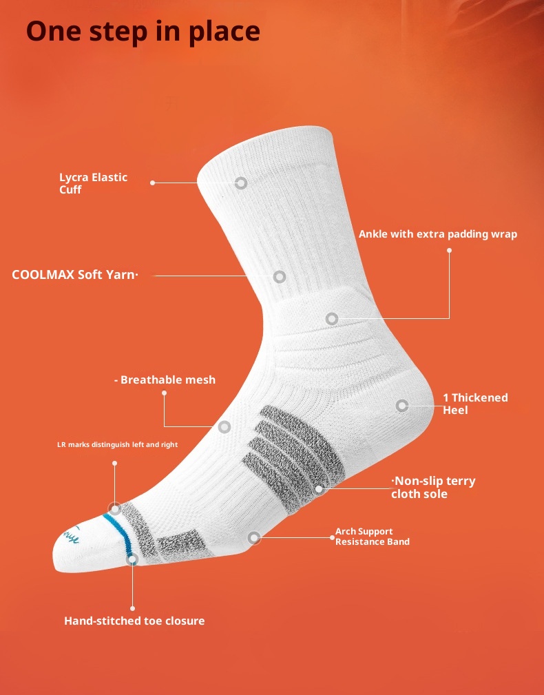 ActiveGo ActiveGo Sport's House Men's Mid-Calf COOLMAX Quick-Dry Breathable Fabric Hiking Climbing Sports Socks_voghion.com