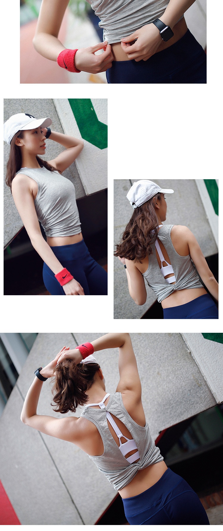 ActiveGo Summer New Fitness Sports Vest Quick-Dry Shirt Outdoor Running Yoga Top Sportswear_voghion.com