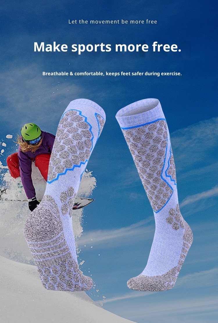 ActiveGo ActiveGo Professional Women's Combed Cotton Outdoor Sports Hiking Towel Bottom Thickened Ski Socks Winter Warmth_voghion.com