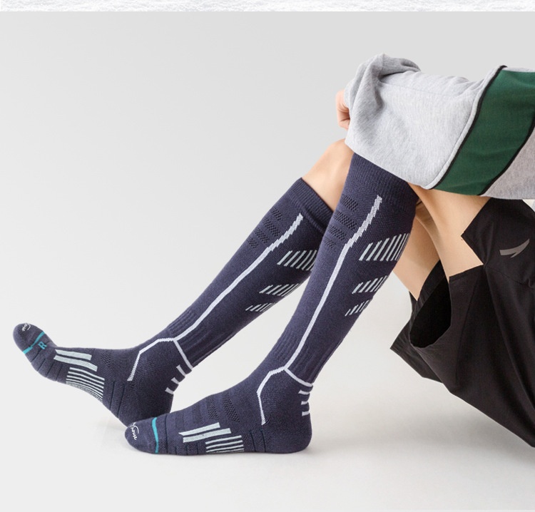 ActiveGo ActiveGo Men's High Tube Thickened Warm Ski Sports Compression Socks Towel Bottom Mountaineering Outdoor_voghion.com